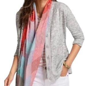 Cabi Grey Marble Cardigan Snaps Style 6386 Size S